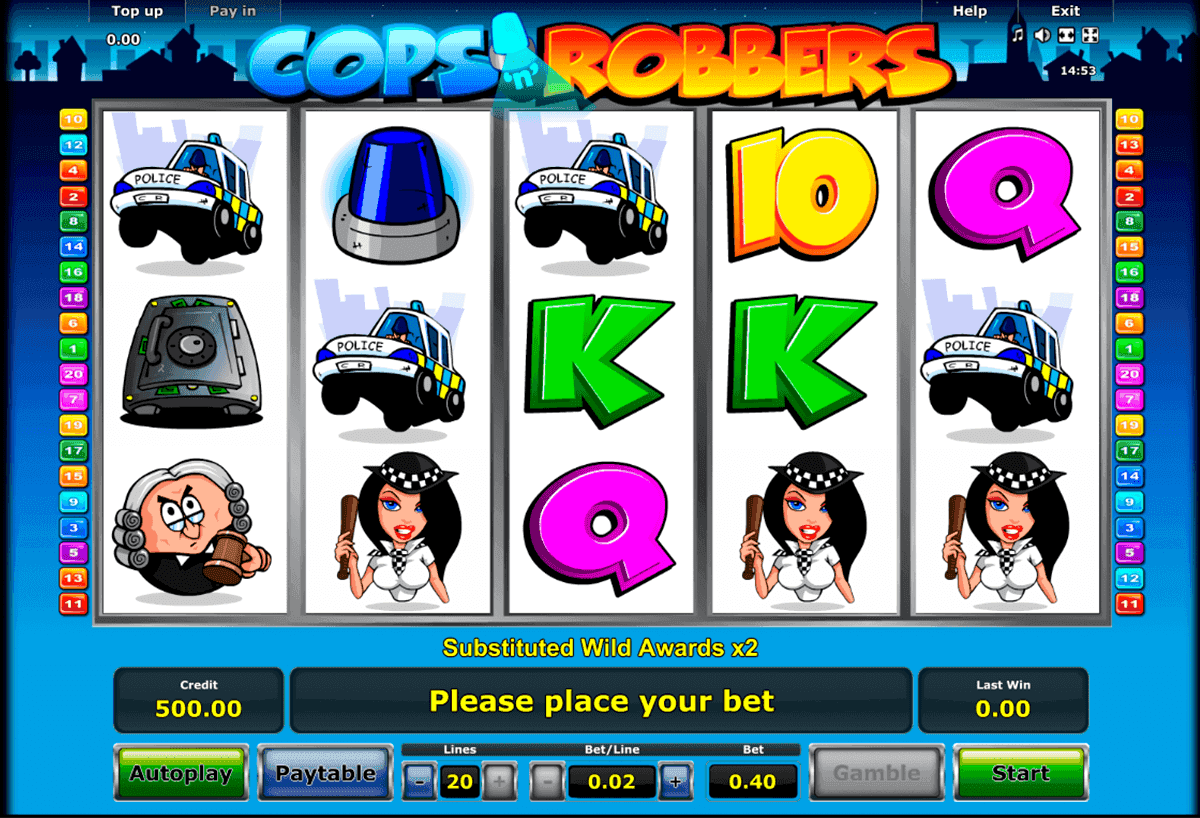 Play Cops And Robbers Online Slots Win 500 Spins Wizard Slots