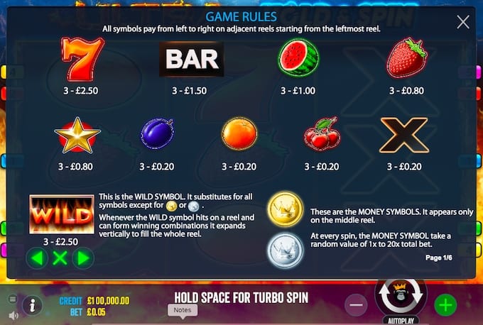 Play Ultra Hold and Spins Slot Symbols